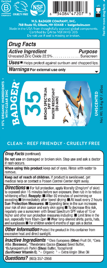 SPF 35 Active Mineral Face Stick * Badger Supplement - Conners Clinic